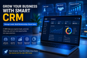 CRM software for small business dashboard for lead management and sales growth
