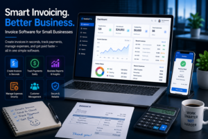Invoice software for small business with smart invoicing and expense management dashboard