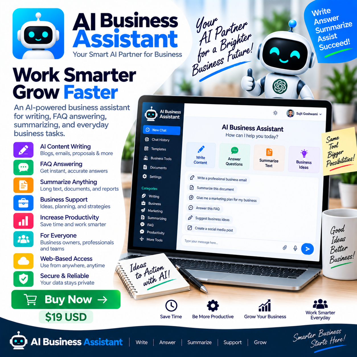 AI Business Assistant business software solution
