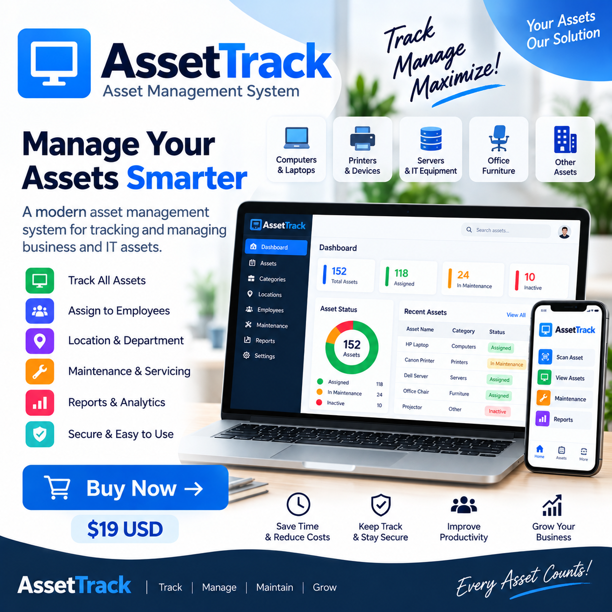 AssetTrack asset management business software