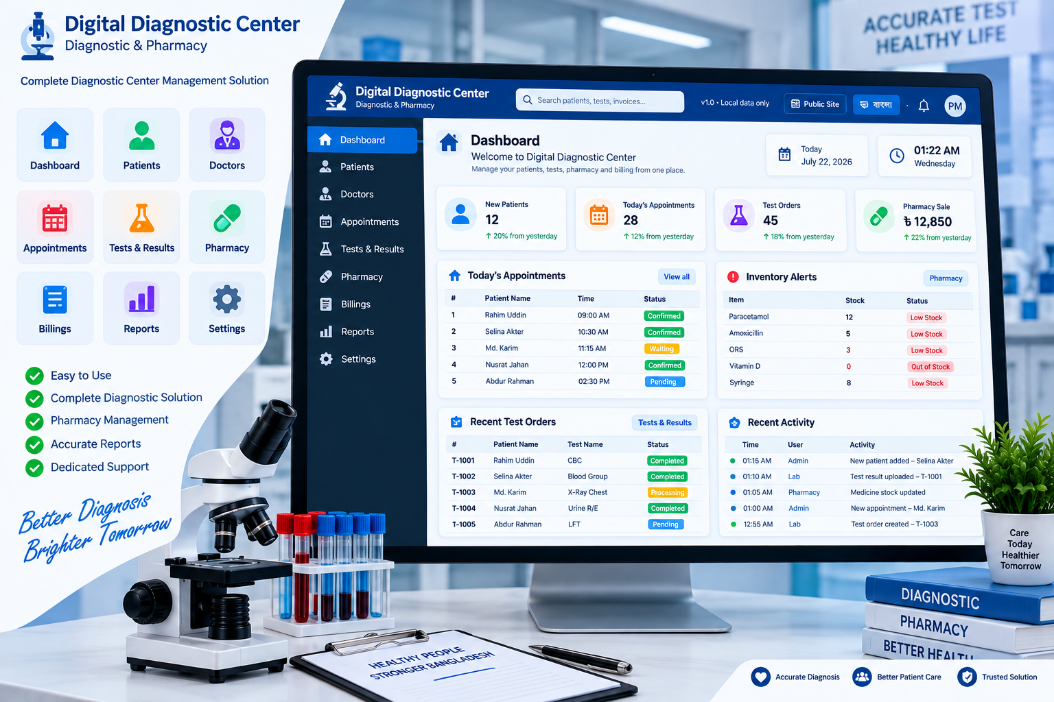 Diagnostic Center Management Software Bangladesh
