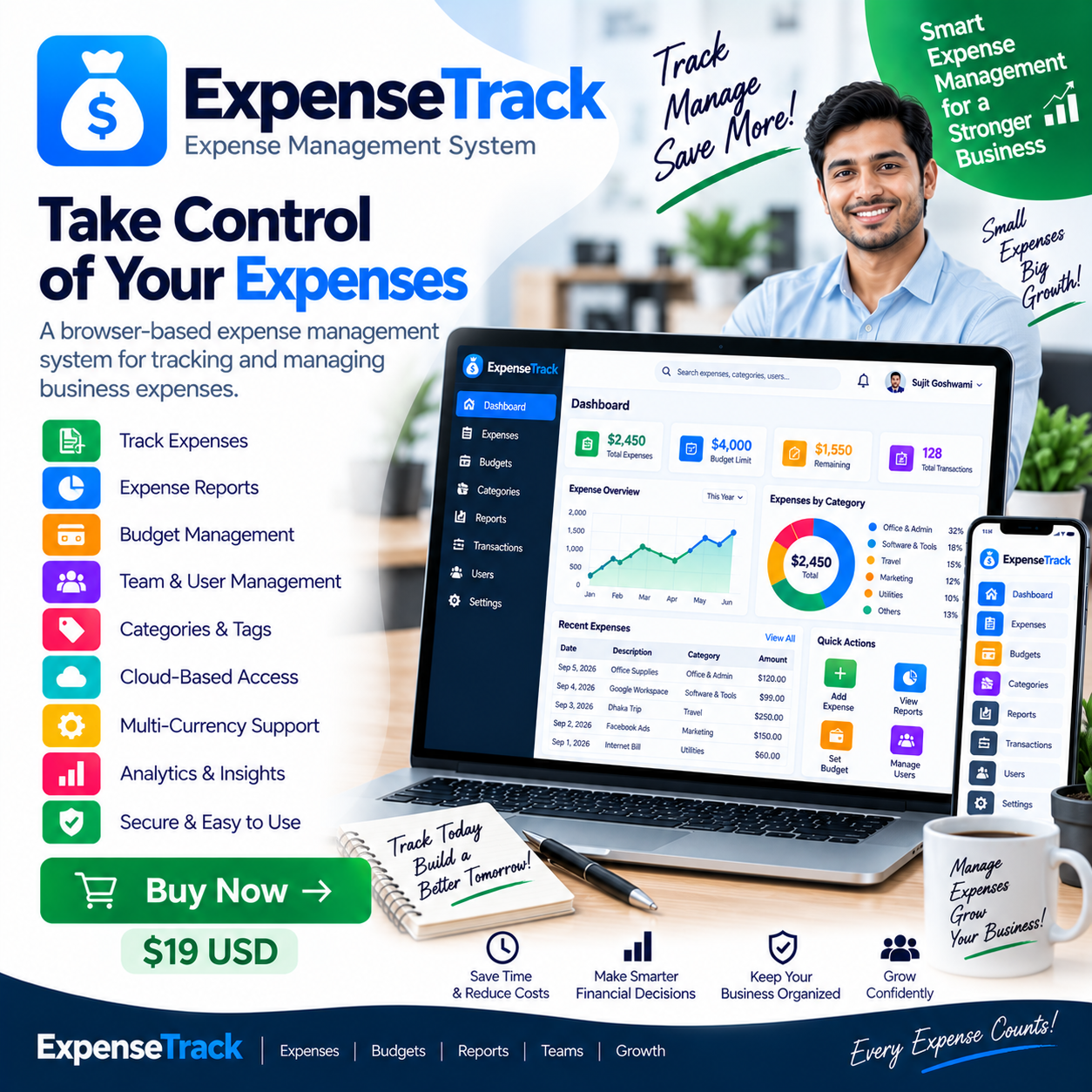 ExpenseTrack expense management business software