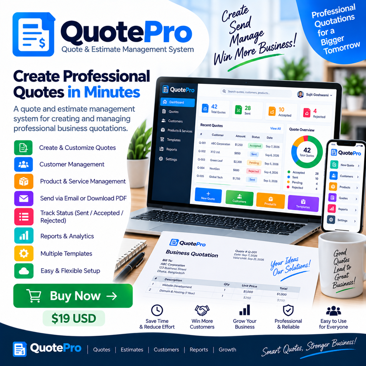 QuotePro quote and estimate management software