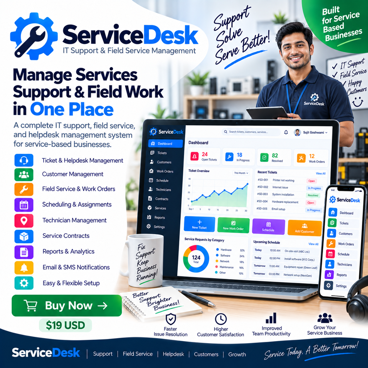 ServiceDesk IT support business software